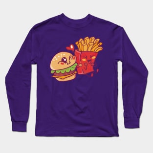 Burger and Fires Long Sleeve T-Shirt